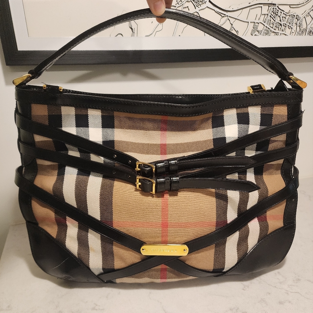 Burberry Bridle House Check Hobo